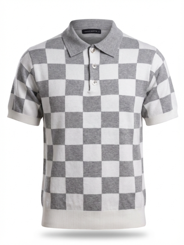 Francis Mantini Polo Shirt Grey/White
