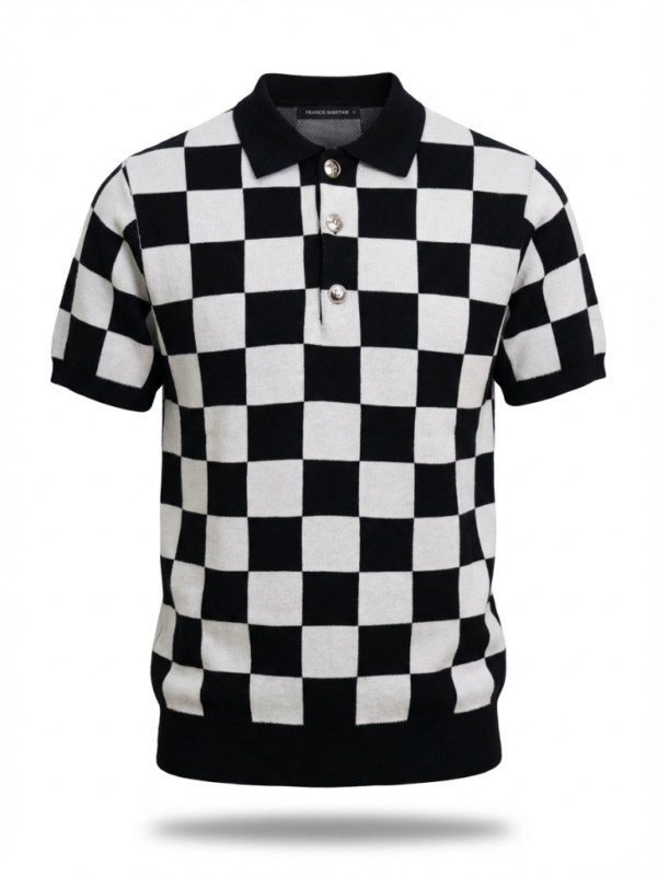 Francis Mantini Polo Shirt Black/White